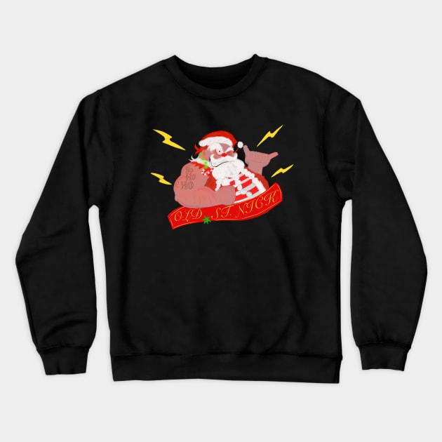 Rebel santa Crewneck Sweatshirt by madtownstudio3000